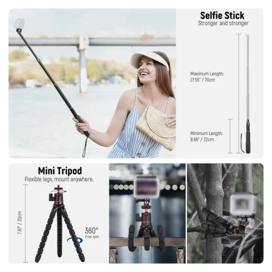 Neewer 50 IN 1 ACCESSORY KIT FOR ACTION CAMERA BLACK